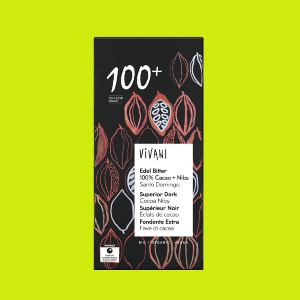 CHOCOLATE NEGRO 100% CON PEPITAS DE CACAO ECO