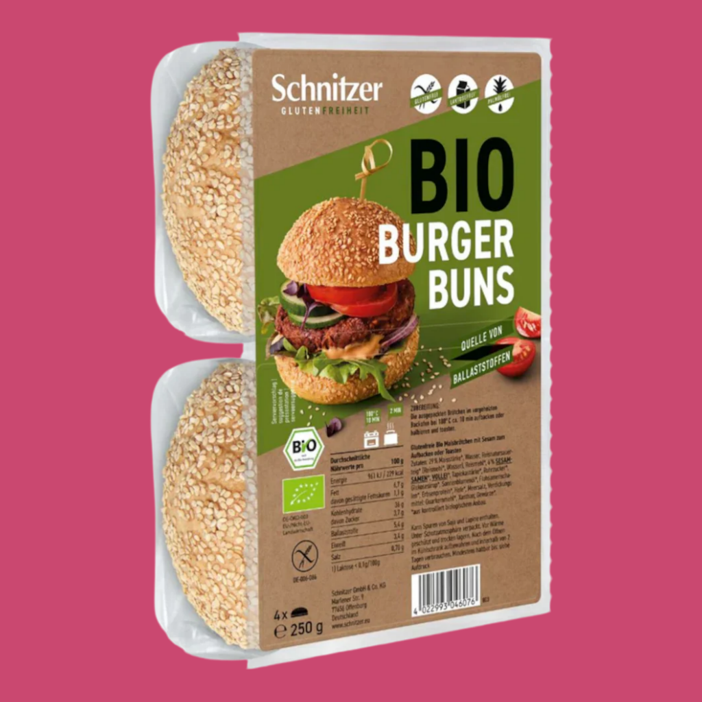 4 PANES DE HAMBURGUESA SIN GLUTEN ECO