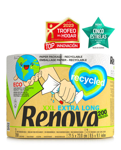 ROLLO COCINA BLANCO RECICLADO RENOVA, PACK 2 UD.