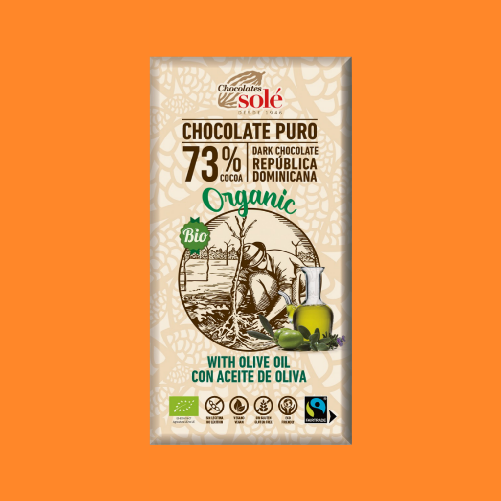 CHOCOLATE NEGRO 73% CON ACEITE OLIVA ECO