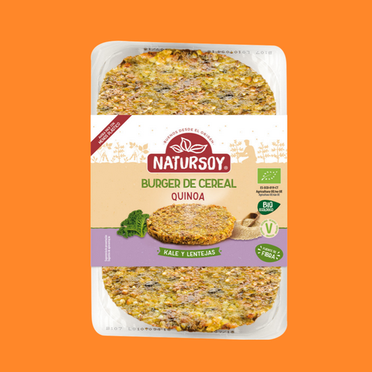 BURGER CEREAL, QUINOA, KALE, LENTEJA ECO NATURSOY 200 G (2 UDS)