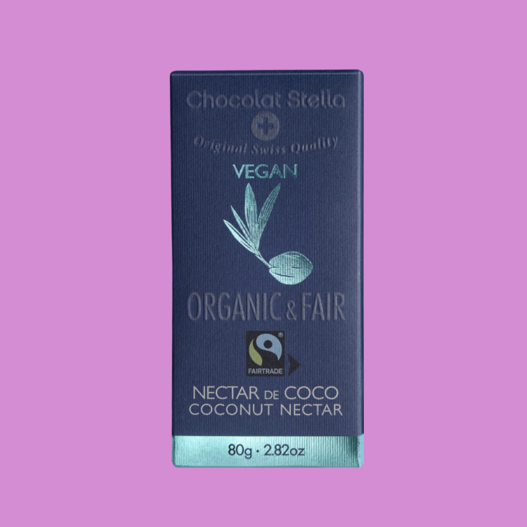 CHOCOLATE NEGRO NÉCTAR DE COCO ECO SIN GLUTEN STELLA 80 G