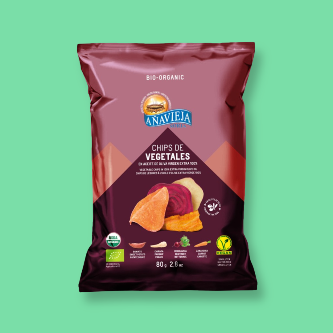 CHIPS VEGETALES EN AOVE ECO