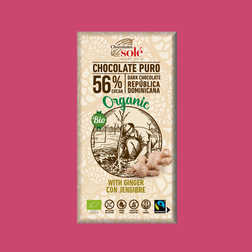 CHOCOLATE NEGRO 56% JENGIBRE ECO