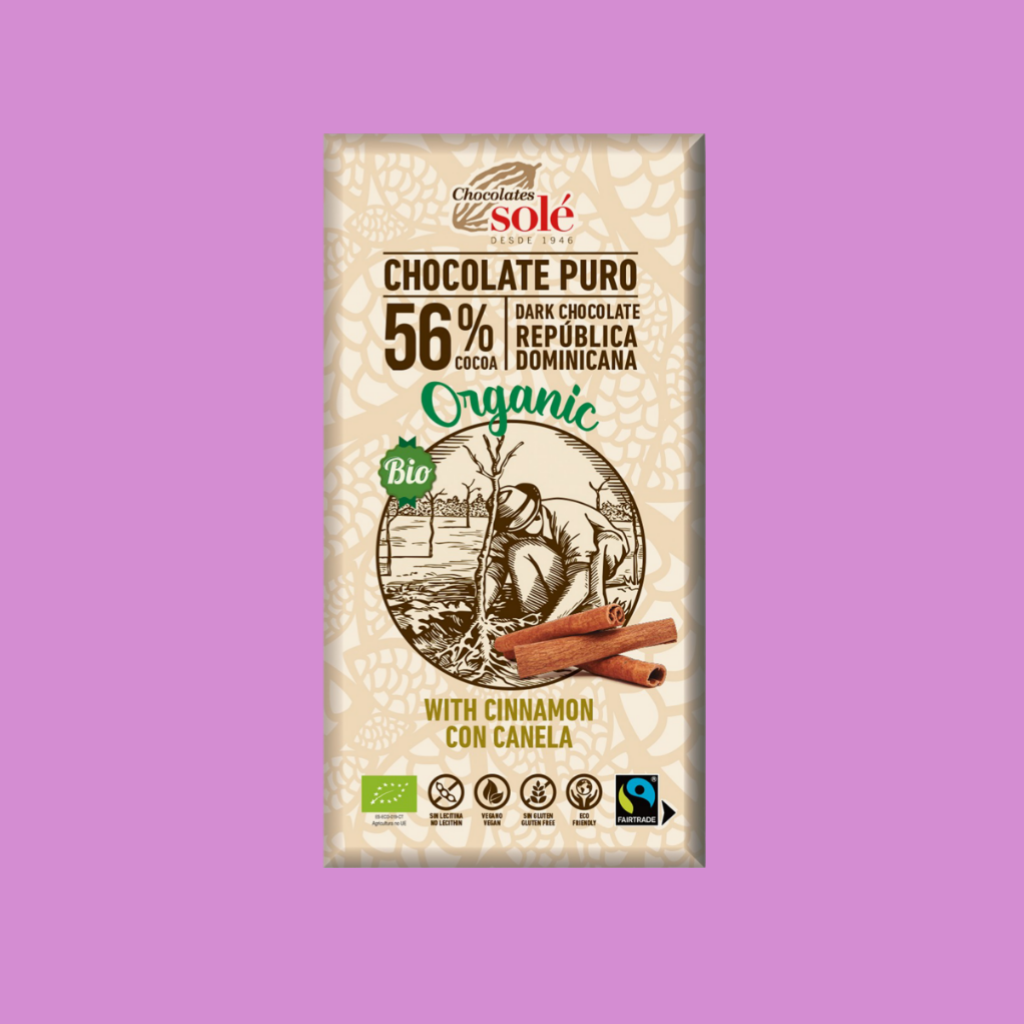 CHOCOLATE NEGRO 56% CANELA ECO