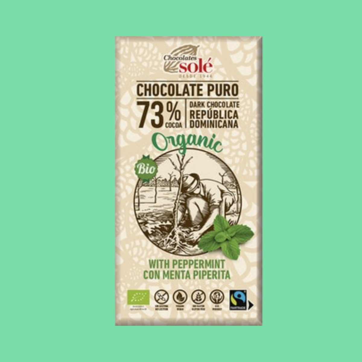 CHOCOLATE NEGRO 73% MENTA ECO