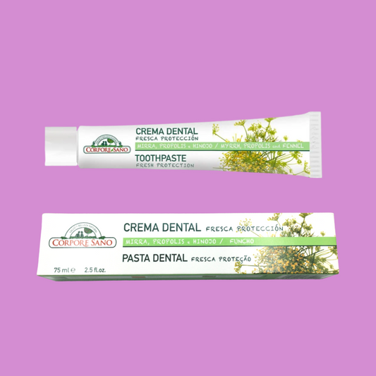 CREMA DENTAL FRESCA PROTECCIÓN MIRRA, PROPOLIS, HINOJO, CORPORE SANO 75 ML