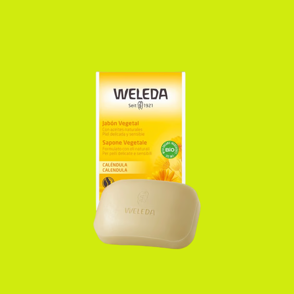 JABÓN VEGETAL CALÉNDULA PASTILLA, WELEDA 100 G