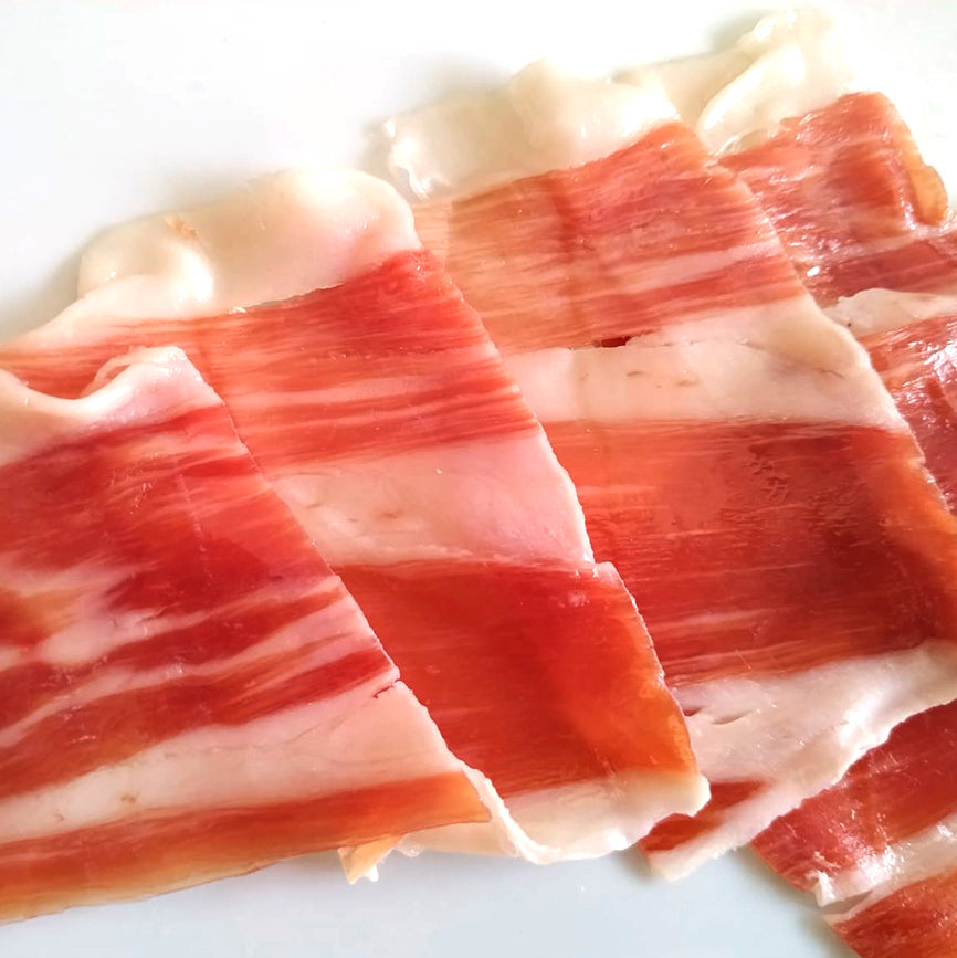 JAMÓN CEBO DE CAMPO 50% IBÉRICO GUIJUELO AL CORTE ECO