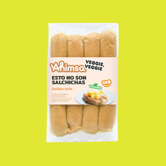 ESTO NO SON SALCHICHAS SEITAN Y TOFU ECO AHIMSA 200 G (4 UDS)